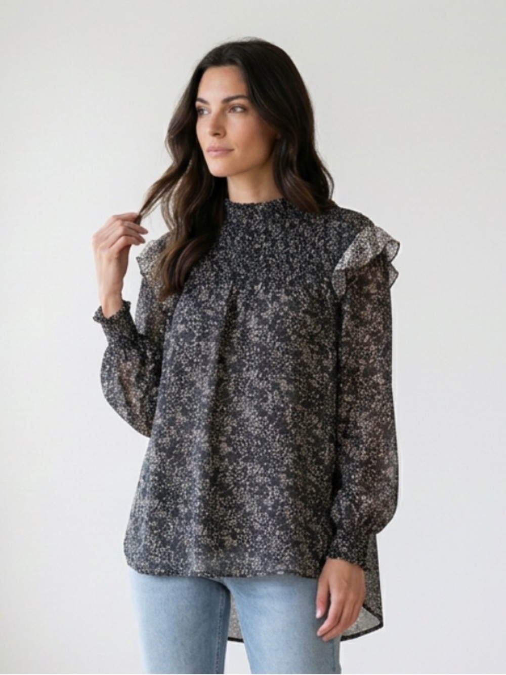 Three Bird Nest Boho Floral Top